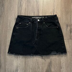 American Eagle Outfitters Black Denim Mini Skirt